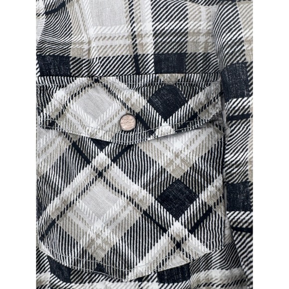 Harley Davidson Flannel Shirt XL Plaid Patches Button Up Embroidered Pearl Snaps - Picture 4 of 15